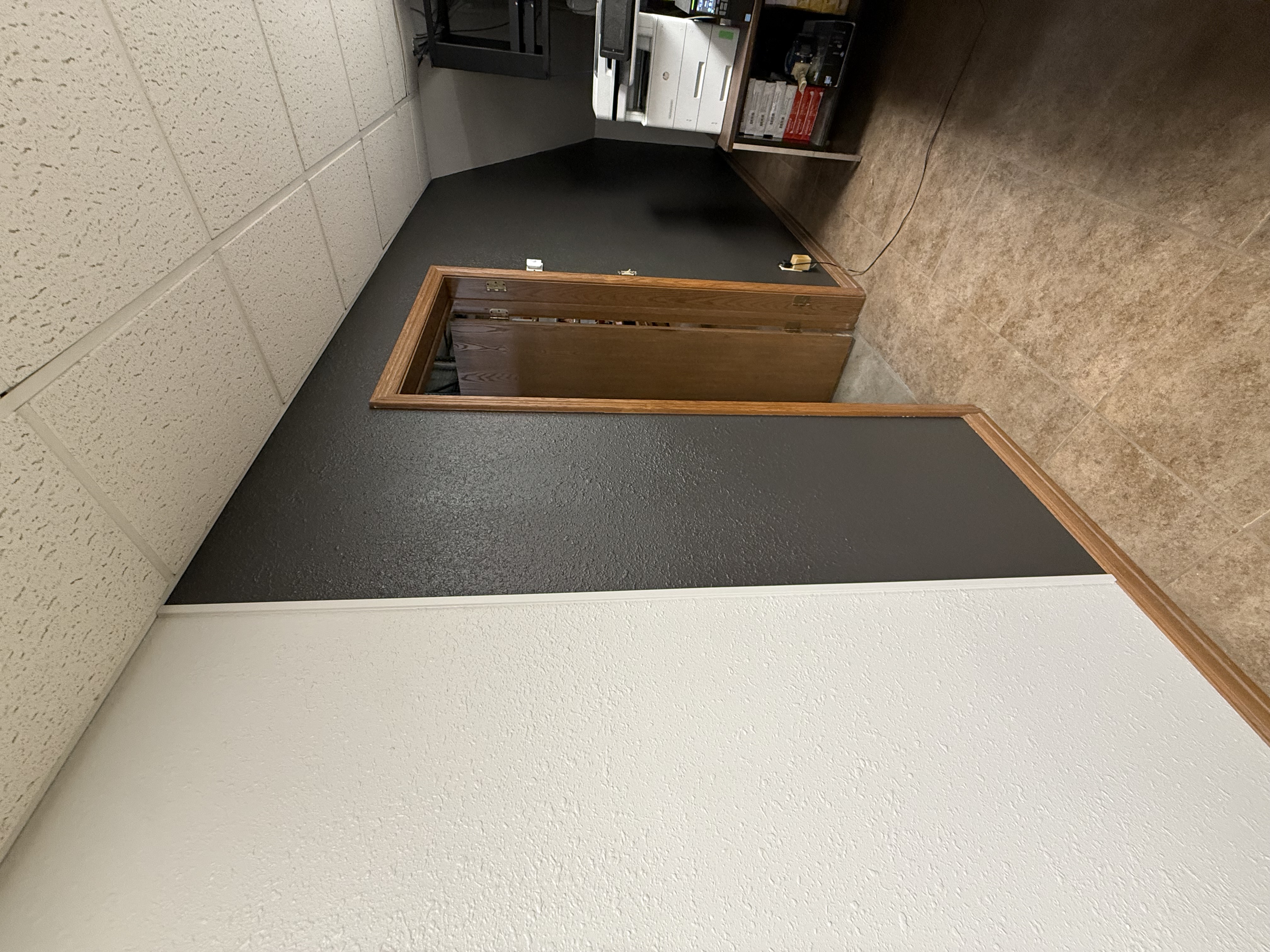After: Commercial office, crisp two-tone interior