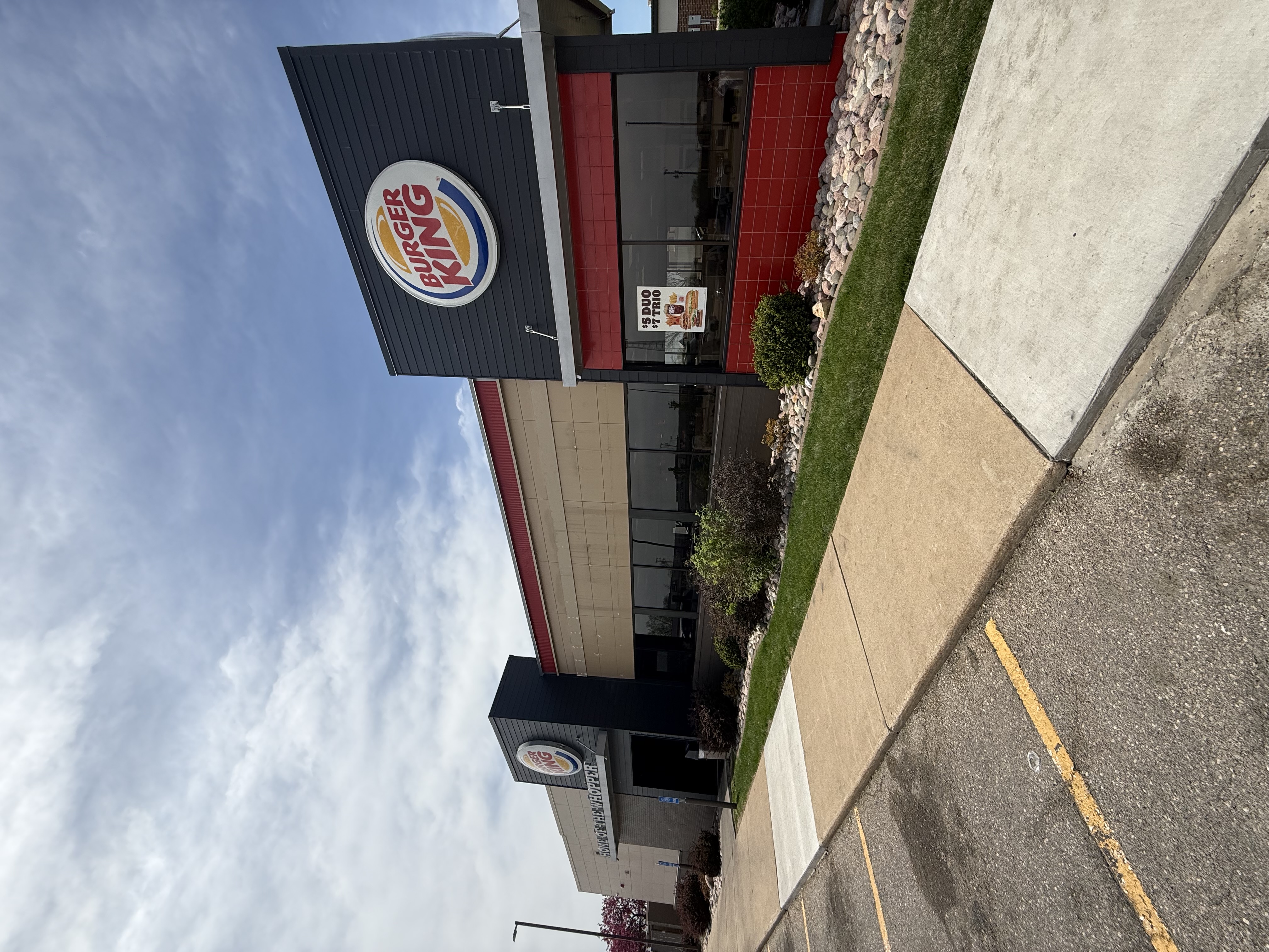 Completed Burger King restaurant exterior painting by Maverick Painting